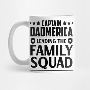 Father's Day Gift Captain Dadmerica Leading The Family Squad Daddy Birthday Mug